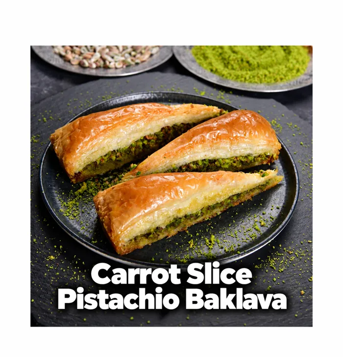 Carrot slice pistachio baklava